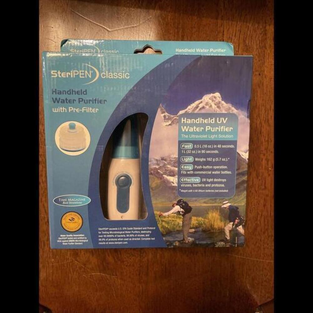 SteriPEN Classic‎ Handheld UV Water Purifier Hiking Camping Emergency New NIB
